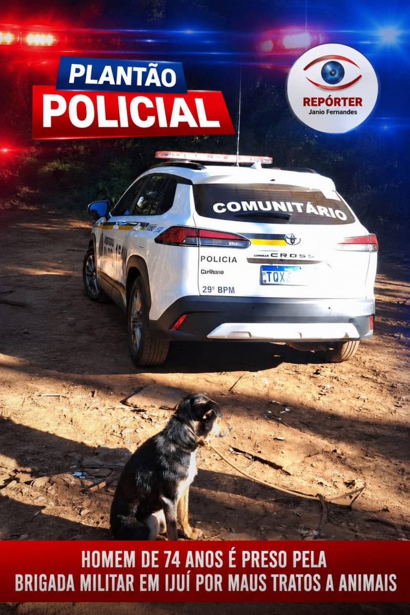 Homem preso por maus-tratos a animais é encaminhado à Penitenciária Modulada de Ijuí