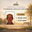 Familiares participam o falecimento de Valdemar Lopes de Carvalho