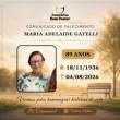 Familiares participam o falecimento de MARIA ADELAIDE GATELLI