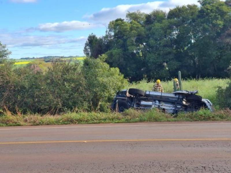 Homem morre em grave colisão entre caminhoneta e caminhão na RS-342, entre Ijuí e Catuípe