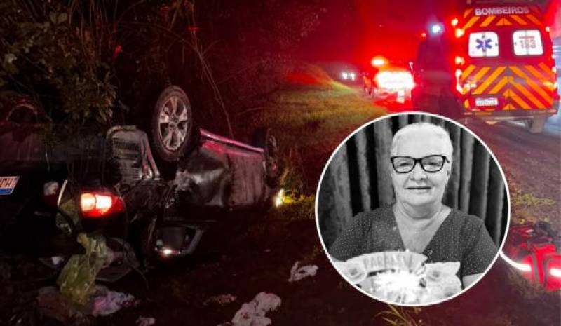 Ex-moradora de Três de Maio, mulher de 71 anos morre em grave capotamento em Mafra (SC)