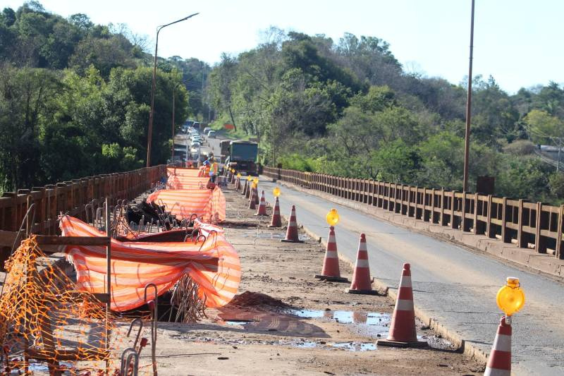 Operação de transporte de passageiros é alterada na ERS-344 em virtude das obras na ponte sobre o rio Ijui