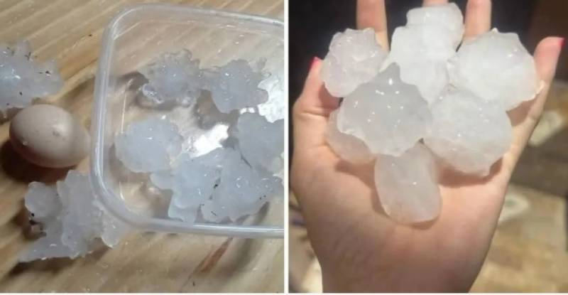 Forte chuva de granizo atinge Rodeio Bonito e Ametista do Sul na madrugada desta segunda-feira