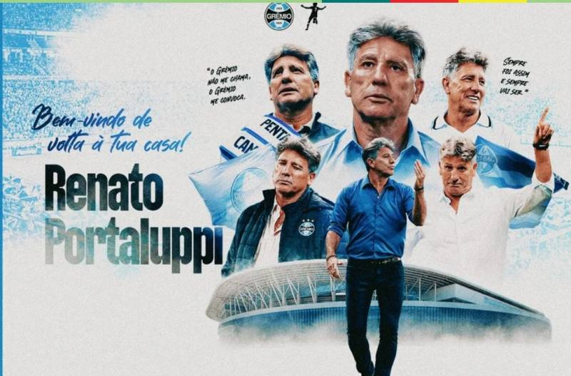 Grêmio anuncia retorno de Renato Portaluppi