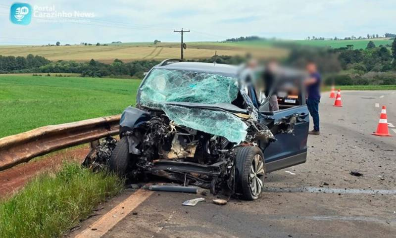 Homem fica ferido em grave acidente na BR-285 em Carazinho, RS