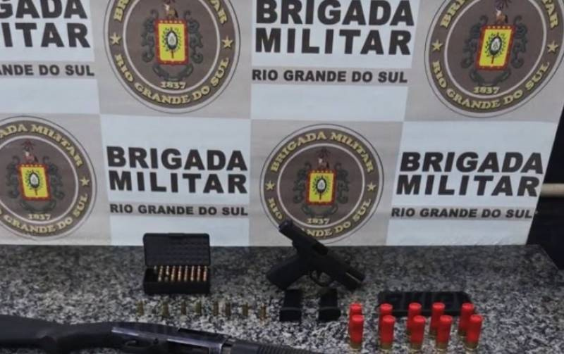 Brigada Militar prende homem com armas de fogo e mulher foragida em Santo Ângelo