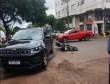 Acidente entre motocicleta e caminhonete deixa motociclista ferido na zona norte de Santo Ângelo