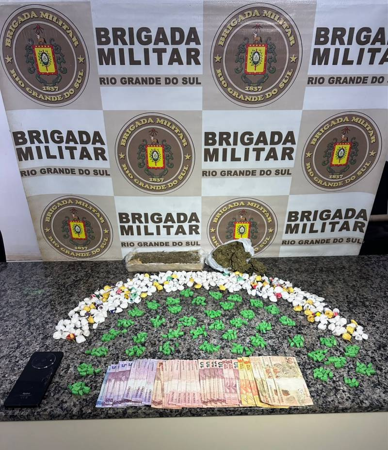 Brigada Militar apreende grande quantidade de drogas em Santo Ângelo