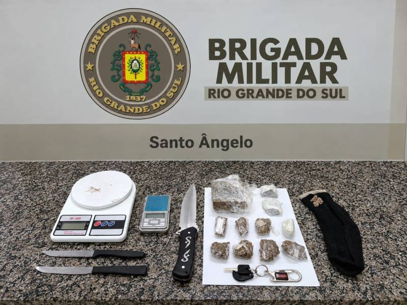 Brigada Militar de Santo Ângelo realiza prisão por tráfico de entorpecentes