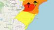 RS tem aviso vermelho do Inmet para chuva com vento de até 100 km/h e granizo