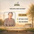 Familiares participam o falecimento de HILDEGARD HANKE