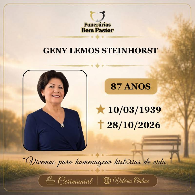 Familiares participam o falecimento de Geny Lemos Steinhorst