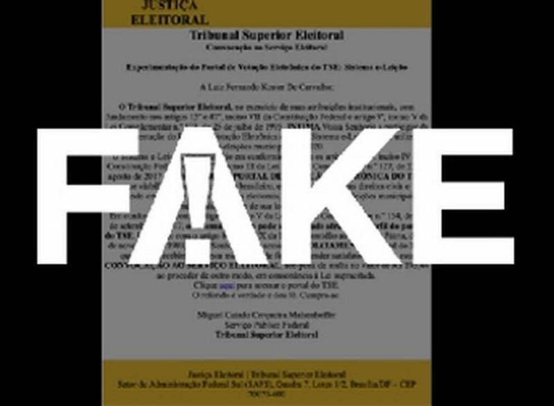 E-mail do Tribunal Superior Eleitoral que chama para voto pela internet é falso