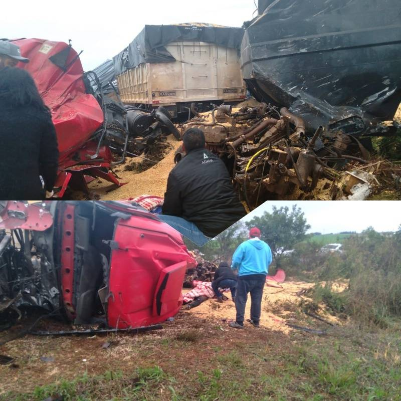Colisão entre carretas na 158 entre Cruz Alta/Tupanciretã
