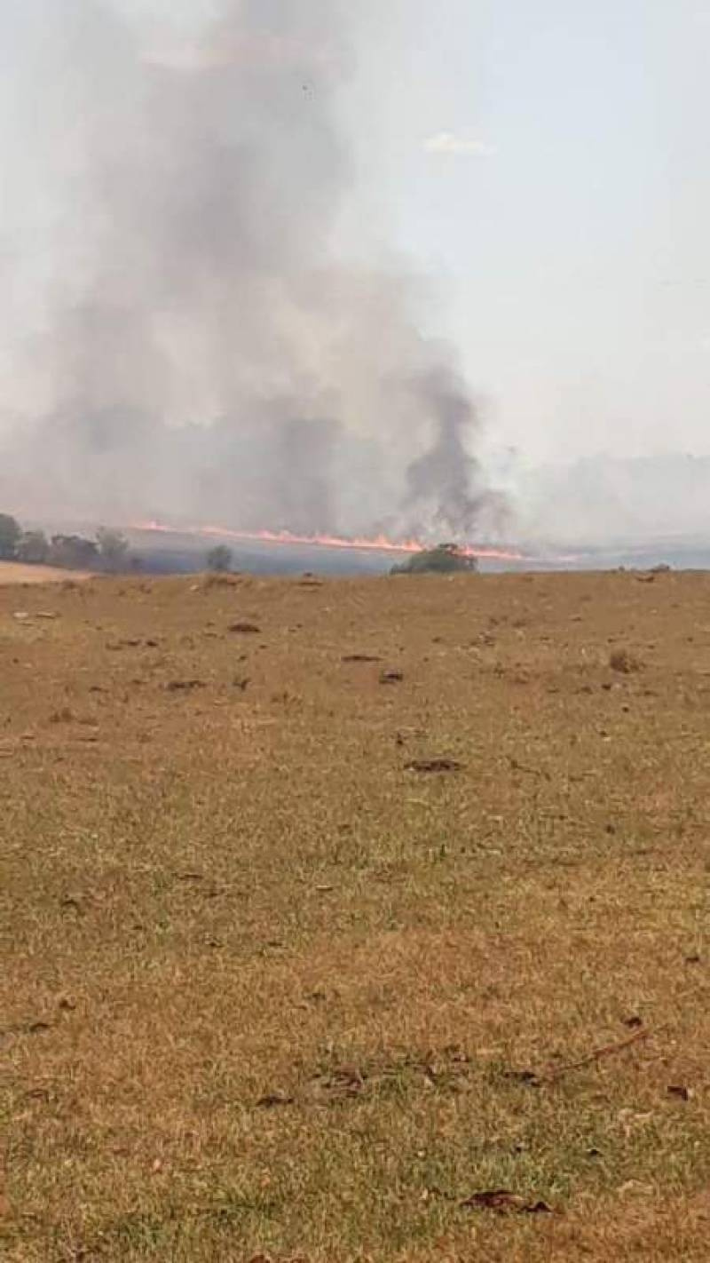 Incêndio de grandes proporções atinge lavoura no Rincão do Ivaí