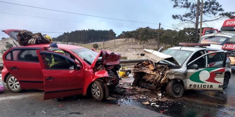 Gelo na pista provoca acidente com morte de policial
