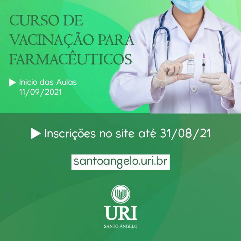 URI oferece Curso de Vacinação para Farmacêuticos
