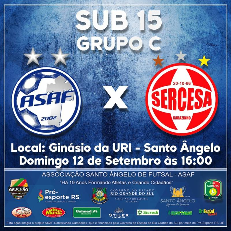 Sub-15 da ASAF estreia domingo