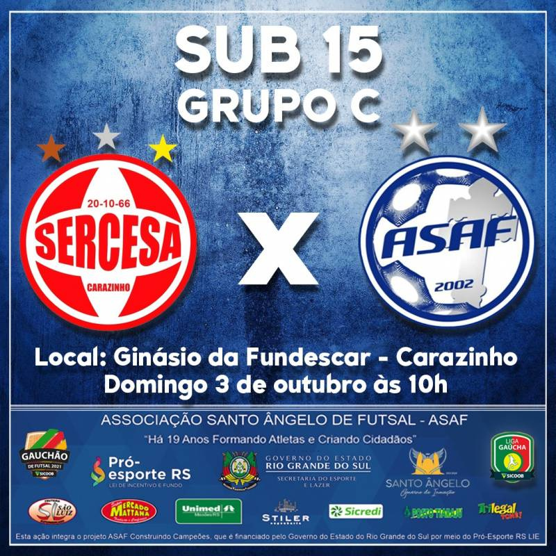 Sub-15 e Sub-17 jogam no domingo