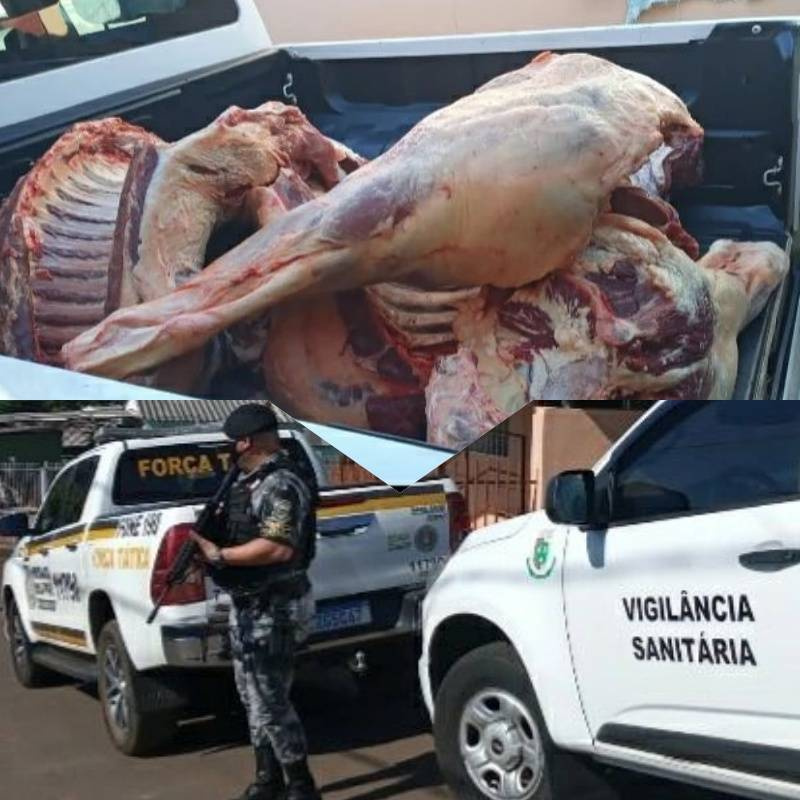 Brigada Militar de Santo Ângelo e Vigilância Sanitária apreendem carne sem procedência