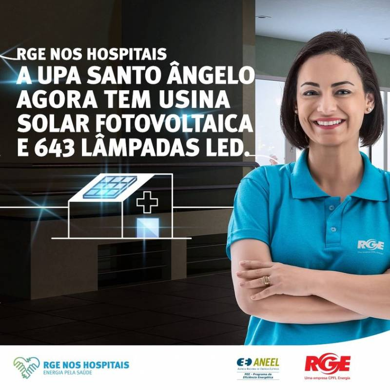 UPA Santo  Ângelo conta com usina solar Foto Voltaica e 643 lâmpadas LED