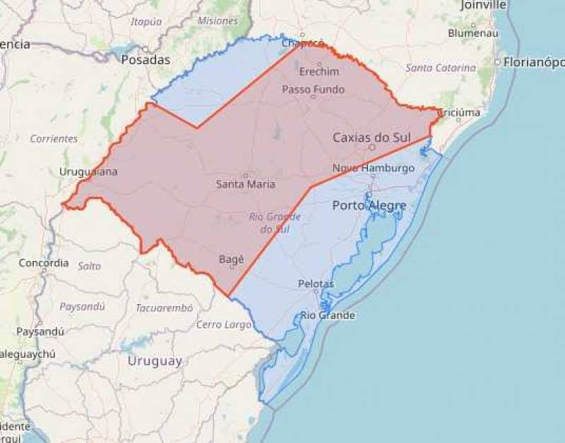 Defesa Civil alerta para precipitações fortes acompanhadas de descargas elétricas no R