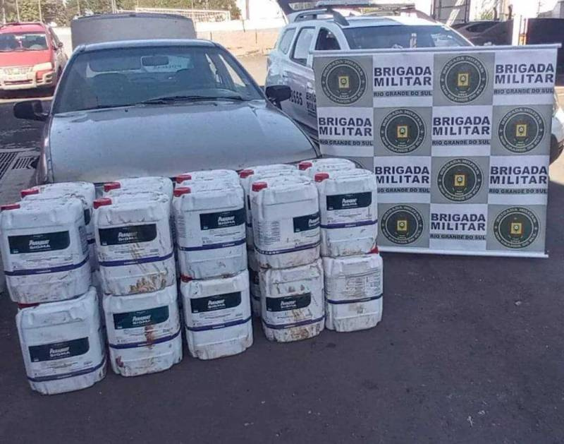 Homem é preso por contrabando de agrotóxicos pela Brigada Militar de Eugênio de Castro