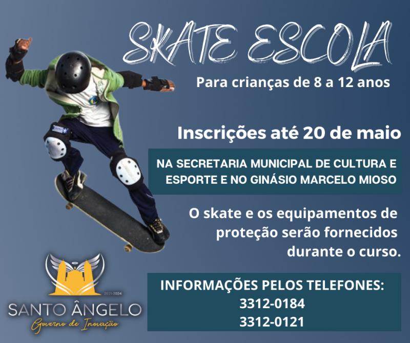 Abertas inscrições para o Programa Skate Escola