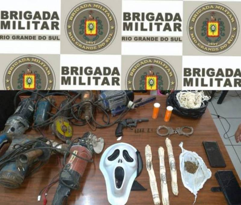 Brigada Militar apreende explosivos e arma e prende dois argentinos em Três de Maio